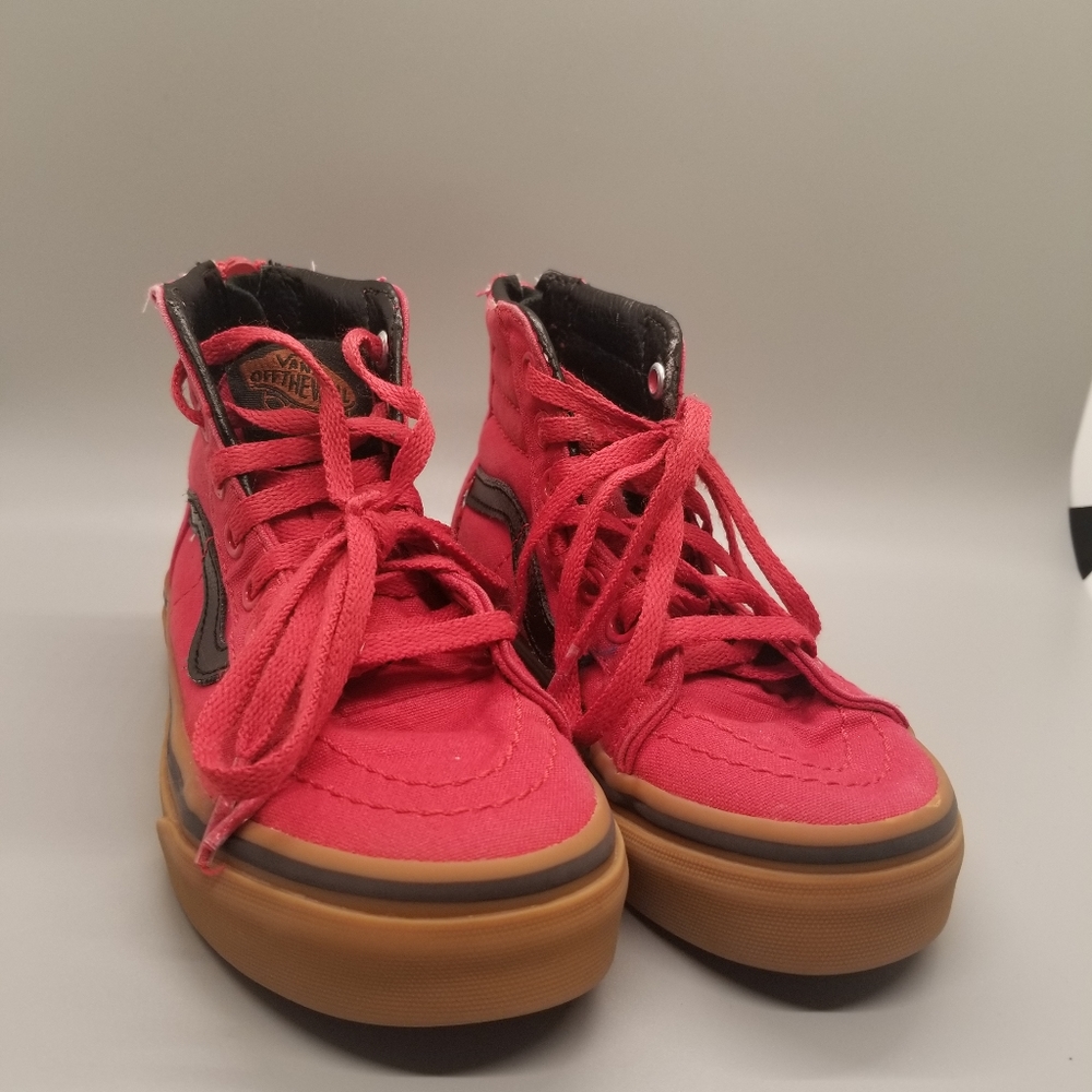 Vans Sk8 Hi Zim Red & Gum Size little Kids 11.5